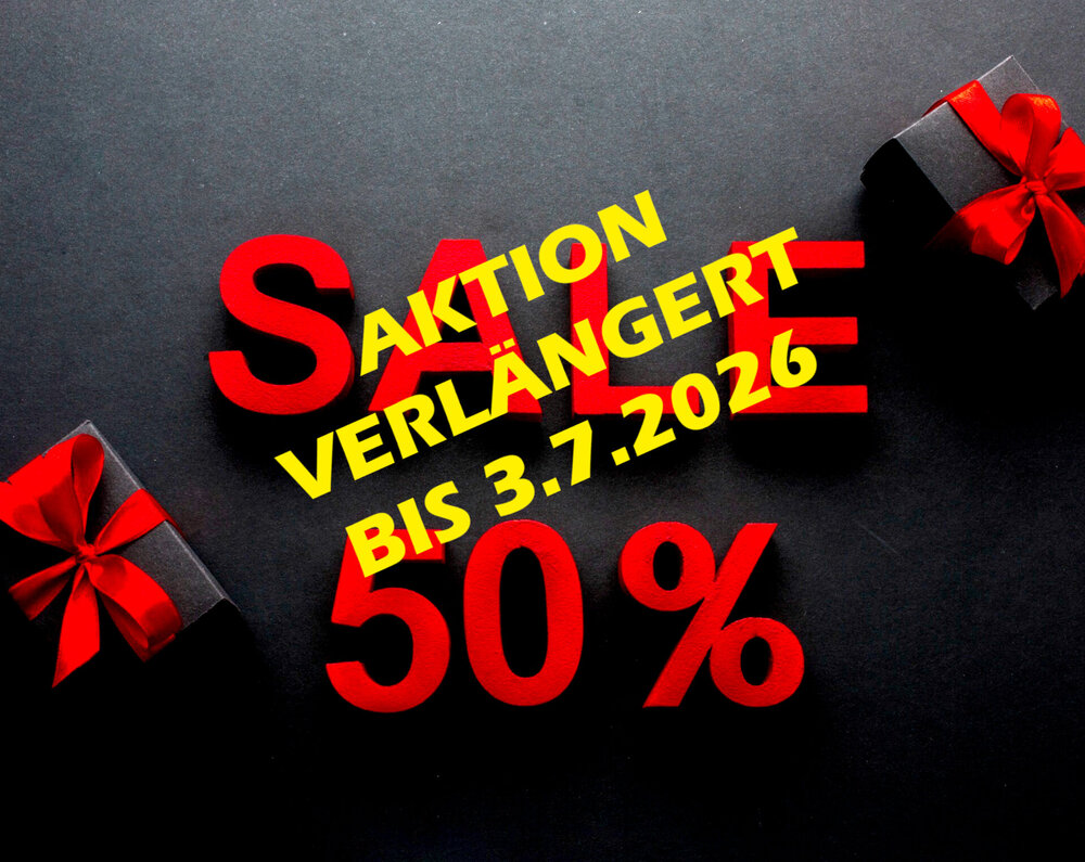 Verlängerung 50% Rabatt-Aktion
